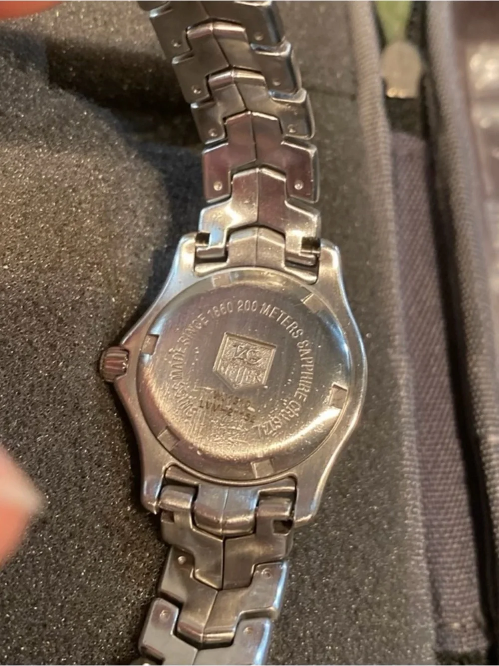 Tag Heuer Silver Link Stainless Steel Rotating bezel Bracelet Watch WJ1310